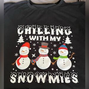 Unisex Black Graphic Tee Plus Size Short Sleeves 100% Polyester; Size 4XL